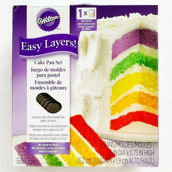Easy Layers 5-Piece Layer Cake Pan Set, 6-Inch - Picture 1 of 3